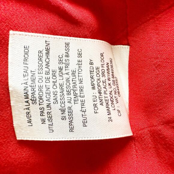 ANTHROPOLOGIE x VANESSA VIRGINIA | Floral Bell Sleeve Peasant Dress Silk | 10 - Picture 9 of 9